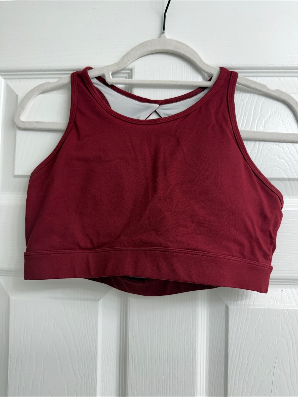 Amazon High Neck Maroon Sports Bra